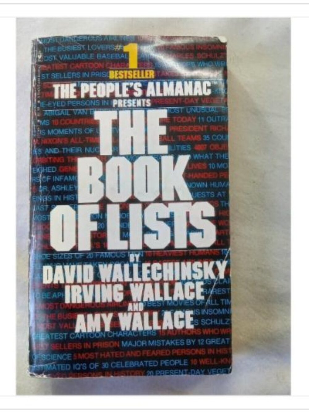 The People's Almanac Presents The Book of Lists 1978 First Bantam Edition Novel